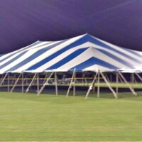 Large Blue Striped Tent by Big T Tents